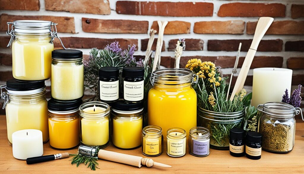 Homemade natural candles