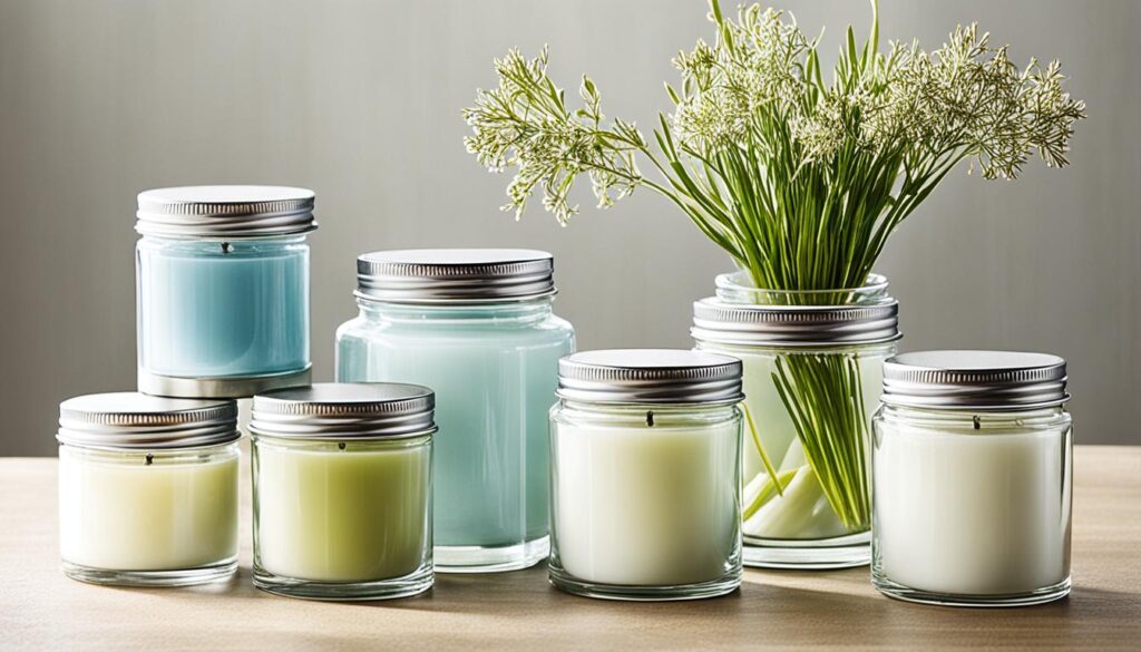 Massage candle containers