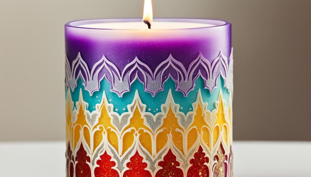 finishing layered candles