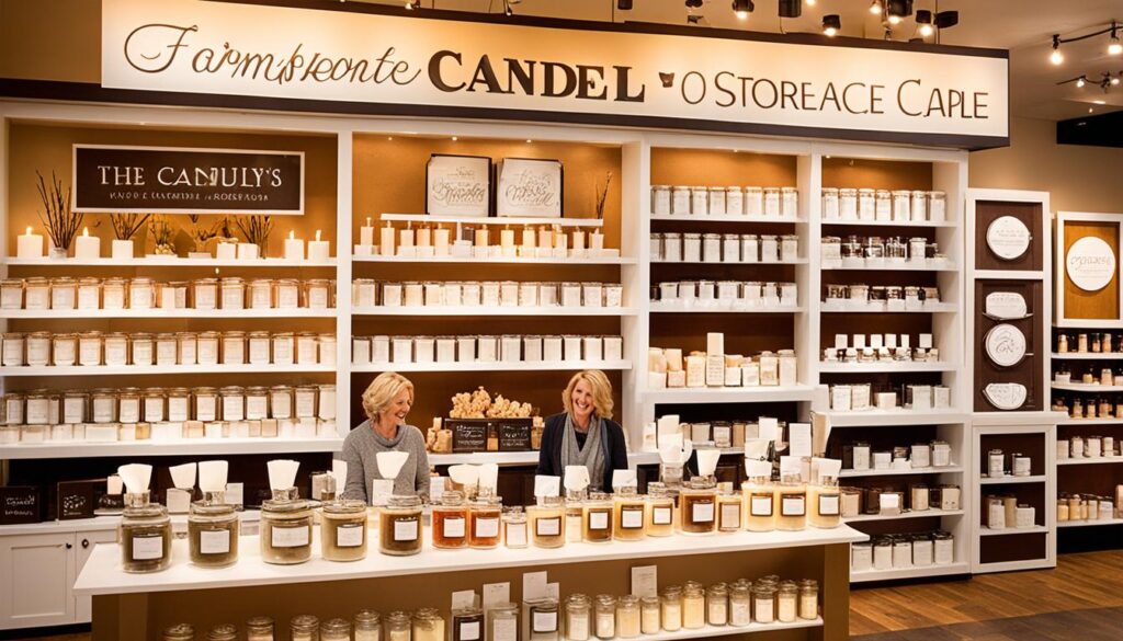 in-person marketing for candle stores